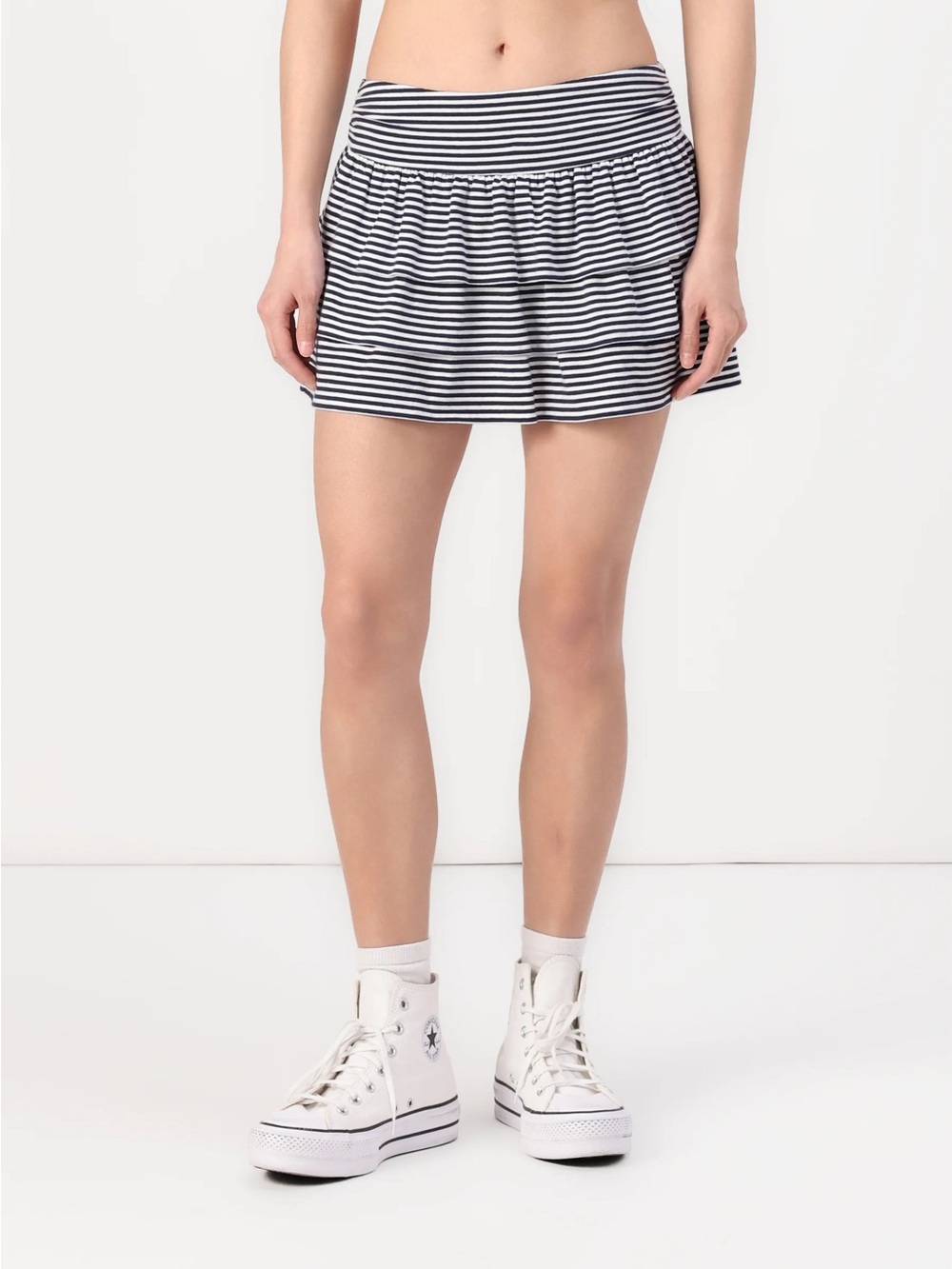 Hollister Striped Women’s Mini Skort in Navy and White